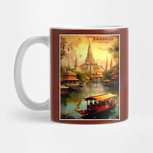 Bangkok Thailand Wat Arun Temple Travel and Tourism advertising Print Mug